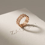 0.70CTW Round Cut Contemporary Design Lab Grown Band For Women Rose Gold