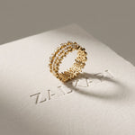 0.70CTW Round Cut Contemporary Design Lab Grown Band For Women Gold