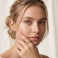 0.70CTW Round Cut Contemporary Design Lab Grown Band For Women Gold