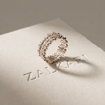 0.70CTW Round Cut Contemporary Design Lab Grown Band For Women White