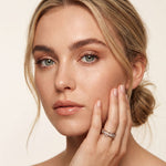 0.45CTW Round Cut Sculptural Lab Grown Band For Women Rose Gold