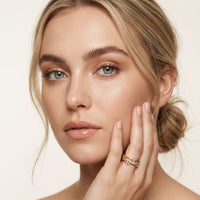 0.45CTW Round Cut Sculptural Lab Grown Band For Women Gold