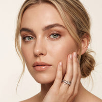 0.45CTW Round Cut Sculptural Lab Grown Band For Women White
