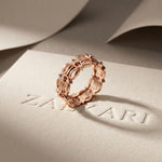 0.10CTW Round Cut Designer-Inspired Lab Grown Band For Women Rose Gold