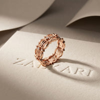 0.10CTW Round Cut Designer-Inspired Lab Grown Band For Women Rose Gold