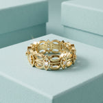 0.10CTW Round Cut Designer-Inspired Lab Grown Band For Women Gold