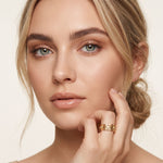 0.10CTW Round Cut Designer-Inspired Lab Grown Band For Women Gold