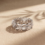 0.10CTW Round Cut Designer-Inspired Lab Grown Band For Women White