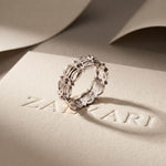 0.10CTW Round Cut Designer-Inspired Lab Grown Band For Women White
