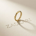 0.30CTW Round Cut Hexagonal Geometric Lab Grown Band For Women Gold