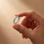 0.30CTW Round Cut Hexagonal Geometric Lab Grown Band For Women White