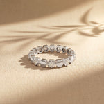 0.30CTW Round Cut Hexagonal Geometric Lab Grown Band For Women White