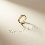 0.35CTW Round Cut Hexagon Link Lab Grown Band For Women Gold