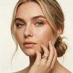 0.25CTW Round Cut Flowing Wave Lab Grown Diamond Band For Women Rose Gold