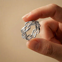 0.25CTW Round Cut Flowing Wave Lab Grown Diamond Band For Women White