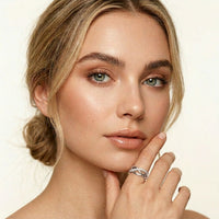 0.40CTW Round Cut Infinity Twist Lab Grown Diamond Band For Women White
