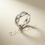0.40CTW Round Cut Infinity Twist Lab Grown Diamond Band For Women White