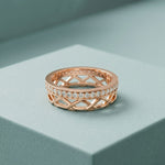 0.40CTW Round Cut Full Eternity Lab Grown Diamond Band Ring For Women Rose Gold