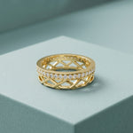0.40CTW Round Cut Full Eternity Lab Grown Diamond Band Ring For Women Gold