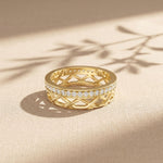 0.40CTW Round Cut Full Eternity Lab Grown Diamond Band Ring For Women Gold