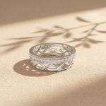 0.40CTW Round Cut Full Eternity Lab Grown Diamond Band Ring For Women White