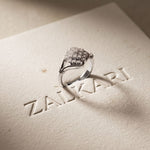 0.35CTW Round Cut Lab Grown Diamond Square Cluster Engagement Ring for Women White