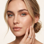 3.20CTW Round Cut Lab Grown Diamond Halo Eternity Band for Women Rose Gold