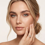 1.15CTW Asscher Cut Lab Grown Diamond Octagonal Halo Ring for Women Rose Gold