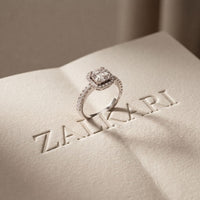1.15CTW Asscher Cut Lab Grown Diamond Octagonal Halo Ring for Women White
