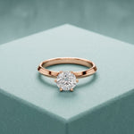 1CTW Round Cut Lab Grown Diamond Solitaire Ring for Women Rose Gold