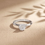 1CTW Round Cut Lab Grown Diamond Solitaire Ring for Women White