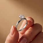 1CTW Round Cut Lab Grown Diamond Solitaire Ring for Women White