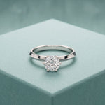 1CTW Round Cut Lab Grown Diamond Solitaire Ring for Women White