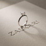 1CTW Round Cut Lab Grown Diamond Solitaire Ring for Women White