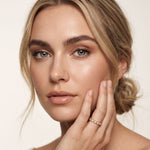 0.15CTW Round Cut Lab Grown Diamond Half Eternity Band for Women Rose Gold