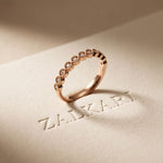 0.15CTW Round Cut Lab Grown Diamond Half Eternity Band for Women Rose Gold