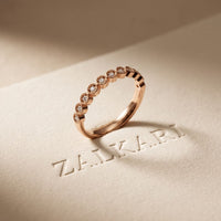 0.15CTW Round Cut Lab Grown Diamond Half Eternity Band for Women Rose Gold