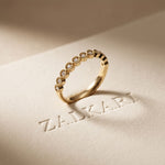 0.15CTW Round Cut Lab Grown Diamond Half Eternity Band for Women Gold