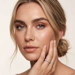 0.15CTW Round Cut Lab Grown Diamond Half Eternity Band for Women White