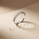 0.15CTW Round Cut Lab Grown Diamond Half Eternity Band for Women White