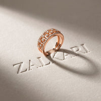0.60CTW Round Cut Lab Grown Diamond Openwork Fashion Band for Women Rose Gold