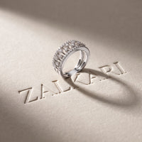 0.60CTW Round Cut Lab Grown Diamond Openwork Fashion Band for Women White