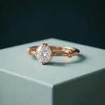 0.35CTW Round Cut Lab Grown Diamond Solitaire Ring for Women Rose Gold