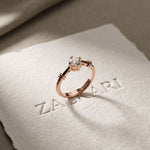 0.35CTW Round Cut Lab Grown Diamond Solitaire Ring for Women Rose Gold