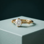0.35CTW Round Cut Lab Grown Diamond Solitaire Ring for Women Gold