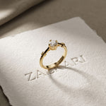 0.35CTW Round Cut Lab Grown Diamond Solitaire Ring for Women Gold