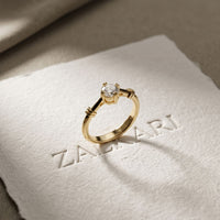 0.35CTW Round Cut Lab Grown Diamond Solitaire Ring for Women Gold