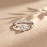0.35CTW Round Cut Lab Grown Diamond Solitaire Ring for Women white