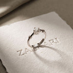 0.35CTW Round Cut Lab Grown Diamond Solitaire Ring for Women white