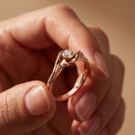 0.40CTW Round Cut Lab Grown Diamond Twist Solitaire Ring for Women Rose Gold